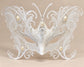 White Butterfly Masquerade Mask for Women with Pearl Accents and Clear Rhinestones, Wedding and Formal Party Eye Mask - image 5