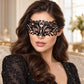 Black Masquerade Mask with Clear Rhinestones for Women, Heart Design Metal Eye Mask for Prom and Costume Parties - image 2