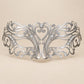 Silver Masquerade Mask with Clear Rhinestones for Women, Heart Design Metal Eye Mask for Prom and Costume Parties - image 5