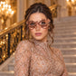 Rose Gold Masquerade Mask with Clear Rhinestones for Women, Layered Design Eye Mask for Prom and Costume Parties - image 3