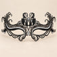 Black Masquerade Mask with Clear Rhinestones for Women, Raised Sides Eye Mask for Prom and Costume Parties - image 5