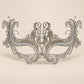 Silver Masquerade Mask with Clear Rhinestones for Women, Raised Sides Eye Mask for Prom and Costume Parties - image 5