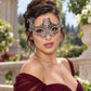 Silver Masquerade Mask with Clear Rhinestones for Women, Raised Sides Eye Mask for Prom and Costume Parties - image 4