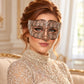 Silver Diamond Masquerade Mask with Clear Rhinestones for Men and Women, Metal Eye Mask for Prom and Costume Parties - image 2