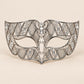 Silver Diamond Masquerade Mask with Clear Rhinestones for Men and Women, Metal Eye Mask for Prom and Costume Parties - image 5