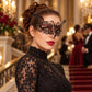 Black Butterfly Masquerade Mask with Red Rhinestones for Women - image 3