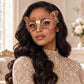 Rose Gold Butterfly Masquerade Mask with Clear Rhinestones for Women - image 2