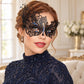 Black Swan Wing Masquerade Mask with Blue Rhinestones for Women - image 2
