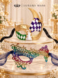 Rainbow Phantom Lace Mask for Women & Gold Purple Green Checkered Mask for Men | Colorful Venetian Masquerade Couple Set - image 6
