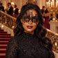 Black Swan Wing Masquerade Mask with Red Rhinestones for Women - image 3