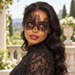 Black Swan Wing Masquerade Mask with Red Rhinestones for Women - image 4