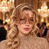 Rose Gold Swan Wing Masquerade Mask with Clear Rhinestones for Women - main image