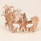 Rose Gold Swan Wing Masquerade Mask with Clear Rhinestones for Women - image 5