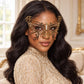 Gold Butterfly Masquerade Mask with Clear Rhinestones for Women - image 2