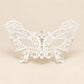 White Butterfly Masquerade Mask with Clear Rhinestones for Women - image 5
