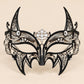 Black Pointed Masquerade Mask with Clear Rhinestones for Women - image 5