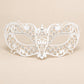 White Jewel Masquerade Mask with Clear Rhinestones for Women - image 5