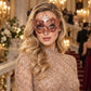 Rose Gold Crown Masquerade Mask with Clear Rhinestones for Women - image 3