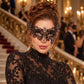 Black Drop Masquerade Mask with Clear Rhinestones for Women - image 3