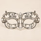Silver Wide Cutout Masquerade Mask with Clear Rhinestones for Women - image 5