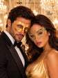 Gold Classic Venetian Mask for Men with Gold Swan Metal Mask for Women | Elegant His and Hers Masquerade Masks - image 2