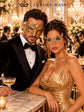 Gold Diamond Clear Stone Mask for Men & Gold Butterfly Rhinestone Metal Mask for Women | Venetian Masquerade Couple Set - image 4