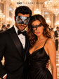 Black & Silver matching masquerade masks for couples, men’s Venetian and women’s lace eye masks – view 5