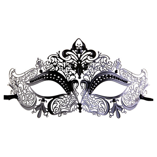 Lady Of Luck Masquerade Masks, Venetian Masks, Metal Masquerade Mask  Women's Laser Cut Party Mask (black Masquerade Mask For Women)