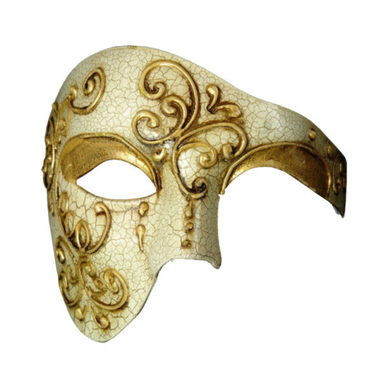 VINTAGE Series Phantom Of The Opera Half Face Masquerade Mask - Luxury Mask - 1