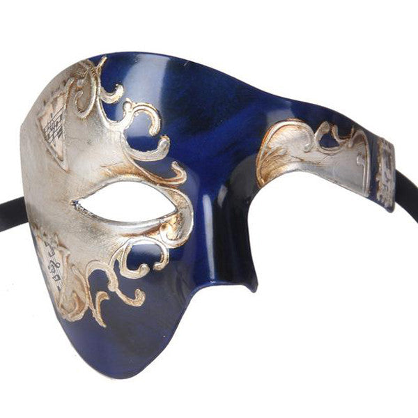 SILVER Series Phantom Of The Opera Half Face Masquerade Mask SILVER Series - Luxury Mask - 1