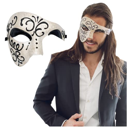 Masquerade Mask For Men Phantom Of The Opera Mask Prom Mardi Gras Haloween Venetian Half Face Mask