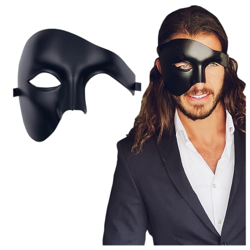 Masquerade Mask For Men Phantom Of The Opera Mask Prom Mardi Gras Haloween Venetian Half Face Mask
