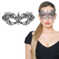 Silver Masquerade Mask For Women - Lace Masquerade Masks for Masquerade Party, Proms, Photo Shoot, Venetian Party, Mardi Gras, Halloween & Cosplay - Silver Color - Made in the USA