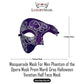 Half Face Masquerade Mask For Men Phantom Of The Opera Mask for Venetian Party, Mardi Gras, Halloween & Cosplay (One Size, Purple Silver Design)