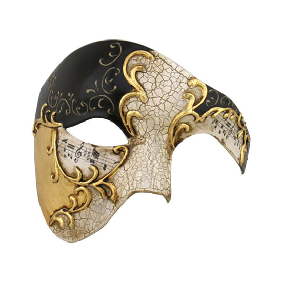 GOLD Series Phantom Of The Opera Half Face Masquerade Mask - Luxury Mask - 1