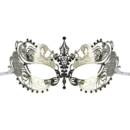 SILVER Series Laser Cut Metal Venetian Pretty Masquerade Mask - Luxury Mask - 1