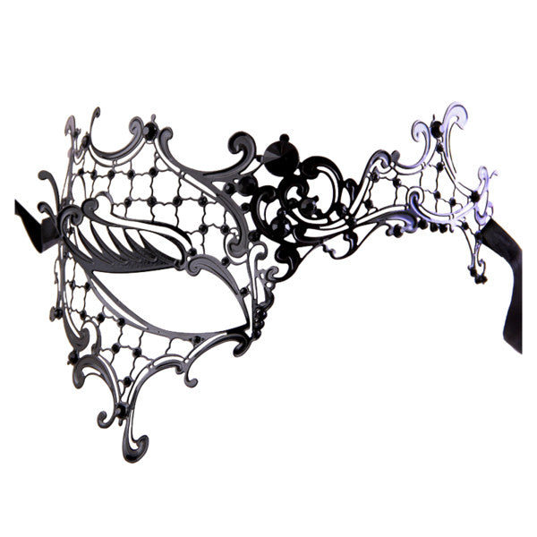 BLACK Series Signature Phantom Of The Opera Venetian Womens masquerade Mask - Luxury Mask - 1