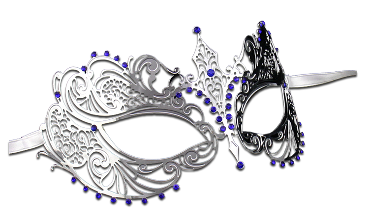 SILVER Series Laser Cut Metal Venetian Pretty Masquerade Mask - Luxury Mask - 4