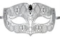 WHITE Series Diamond Design Laser Cut Venetian Masquerade Mask - Luxury Mask - 2