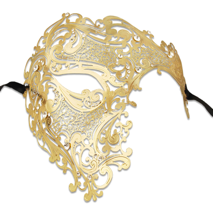 GOLD Series Signature Phantom Of The Opera Half Face Mask - Luxury Mask - 2