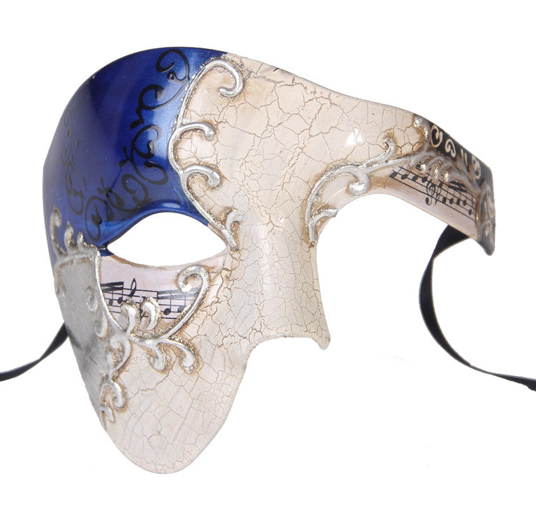 SILVER Series Phantom Of The Opera Half Face Masquerade Mask Vintage - Luxury Mask - 3