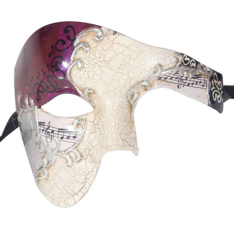 SILVER Series Phantom Of The Opera Half Face Masquerade Mask Vintage - Luxury Mask - 4