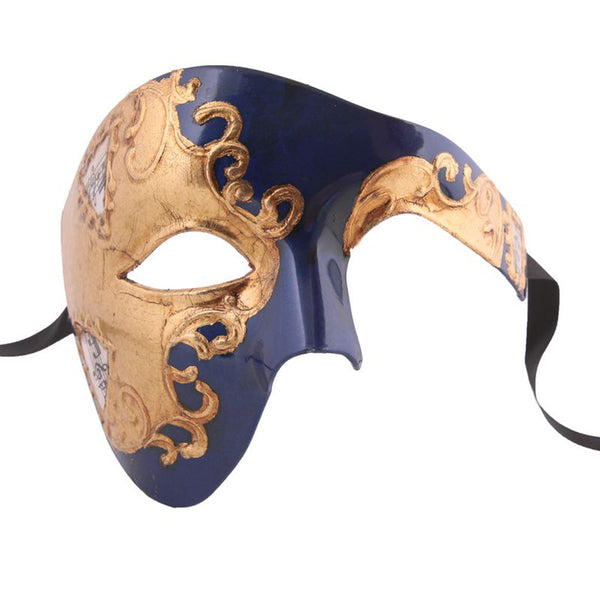 GOLD Series Phantom Of The Opera Half Face Masquerade Mask - Luxury Mask - 1