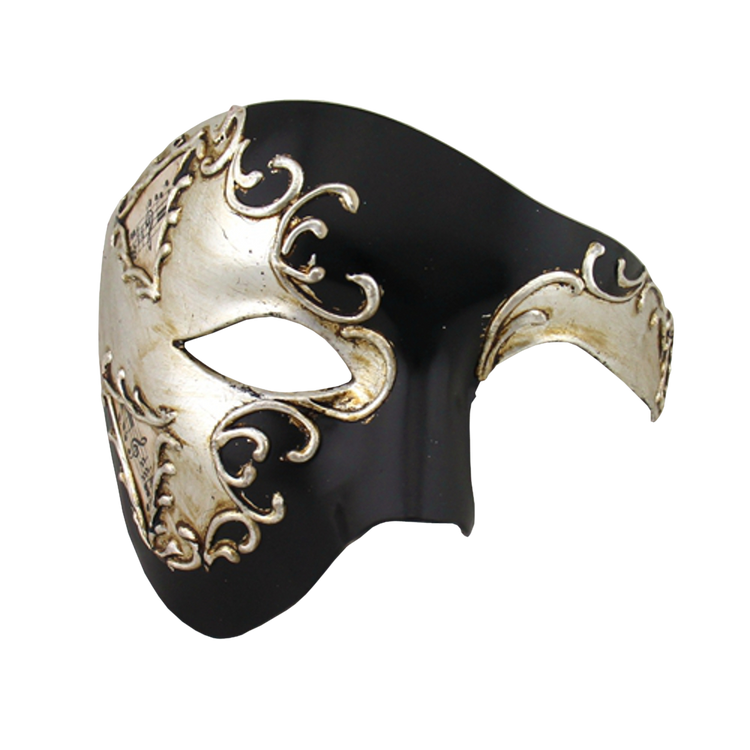 SILVER Series Phantom Of The Opera Half Face Masquerade Mask SILVER Series - Luxury Mask - 2