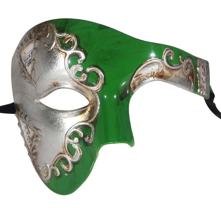 SILVER Series Phantom Of The Opera Half Face Masquerade Mask SILVER Series - Luxury Mask - 5