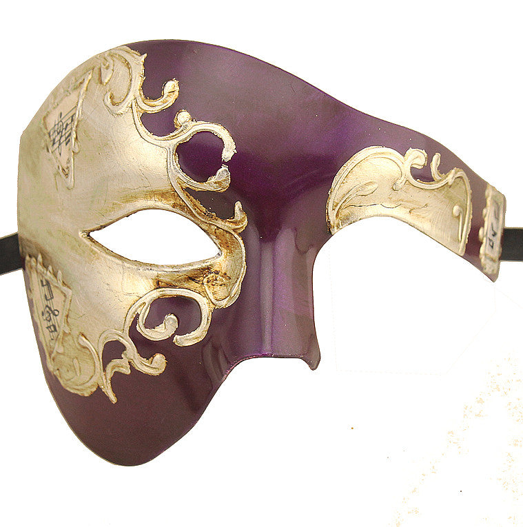 SILVER Series Phantom Of The Opera Half Face Masquerade Mask SILVER Series - Luxury Mask - 3