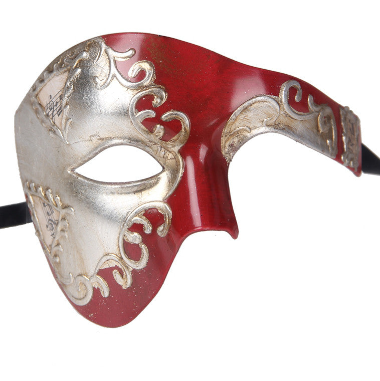 SILVER Series Phantom Of The Opera Half Face Masquerade Mask SILVER Series - Luxury Mask - 4