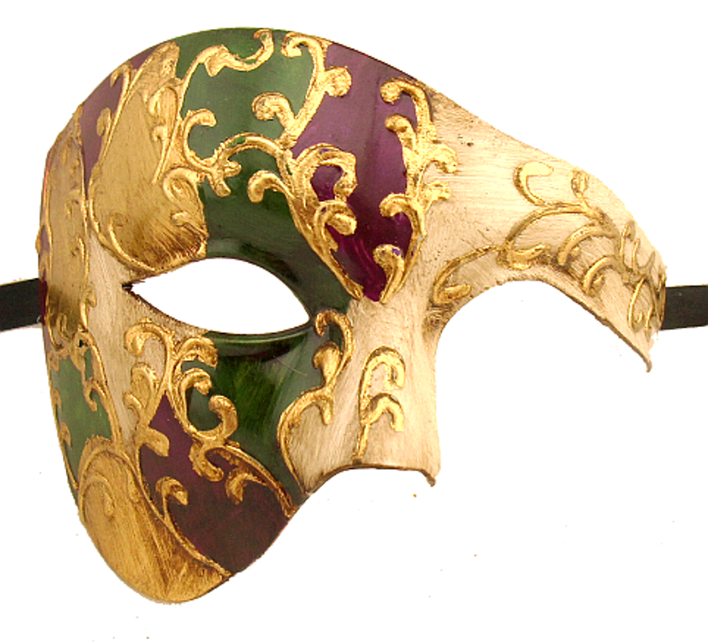 VINTAGE Series Phantom Of The Opera Half Face Masquerade Mask - Luxury Mask - 4