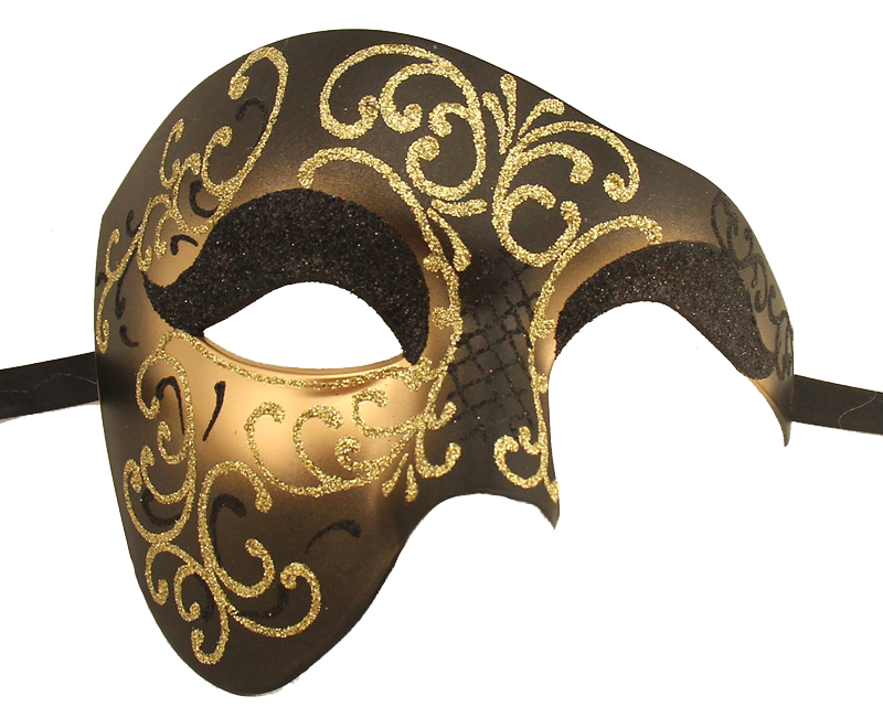 VINTAGE Series Phantom Of The Opera Half Face Masquerade Mask - Luxury Mask - 5