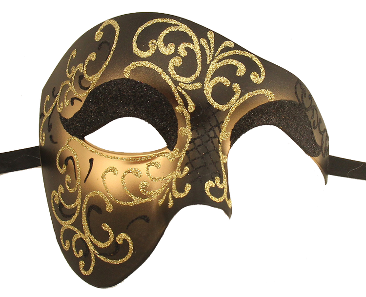 VINTAGE Series Phantom Of The Opera Half Face Masquerade Mask - Luxury Mask - 5